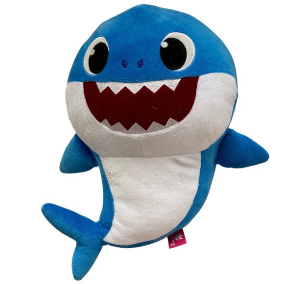 Pink Fong Baby Shark Stuffed Animal Plush Doll Toy Blue 15 Inch No Sound Cute - Picture 1 of 7